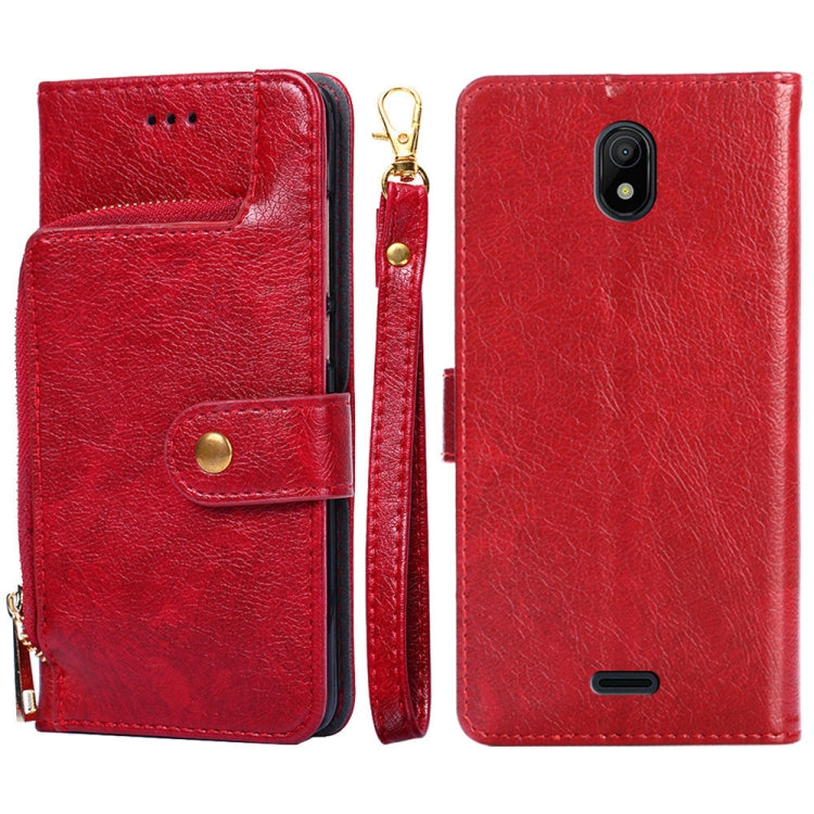 Zipper Bag Leather Phone Case – Card Slot, Leather, TPU, For OPPO A57 4G 2022, For OPPO Reno7 A JP Version, For Huawei nova 10, For Motorola Moto G62 5G, For Huawei nova 10 Pro, For Nokia C100 For Nokia C100 Red