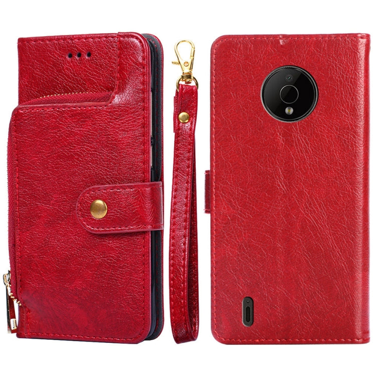 Zipper Bag Leather Phone Case – Card Slot, Leather, TPU, For Nokia C200, For Samsung Galaxy A73 5G, For Samsung Galaxy M13, For Xiaomi 12S Ultra For Nokia C200 Red
