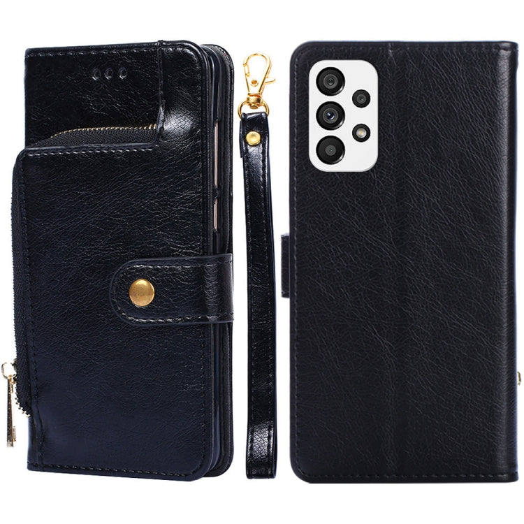 Zipper Bag Leather Phone Case – Card Slot, Leather, TPU, For Nokia C200, For Samsung Galaxy A73 5G, For Samsung Galaxy M13, For Xiaomi 12S Ultra For Samsung Galaxy A73 5G Black