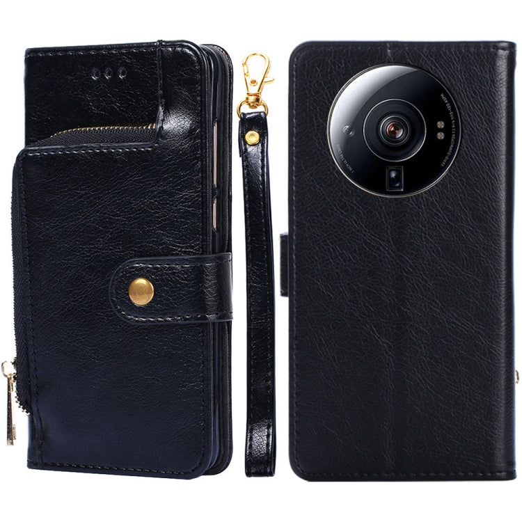 Zipper Bag Leather Phone Case – Card Slot, Leather, TPU, For Nokia C200, For Samsung Galaxy A73 5G, For Samsung Galaxy M13, For Xiaomi 12S Ultra For Xiaomi 12S Ultra Black