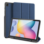 DUX DUCIS Domo Series Horizontal Flip Magnetic PU Leather Case with Three-folding Holder & Pen Slot, For Galaxy Tab S6 Lite 10.4 inch