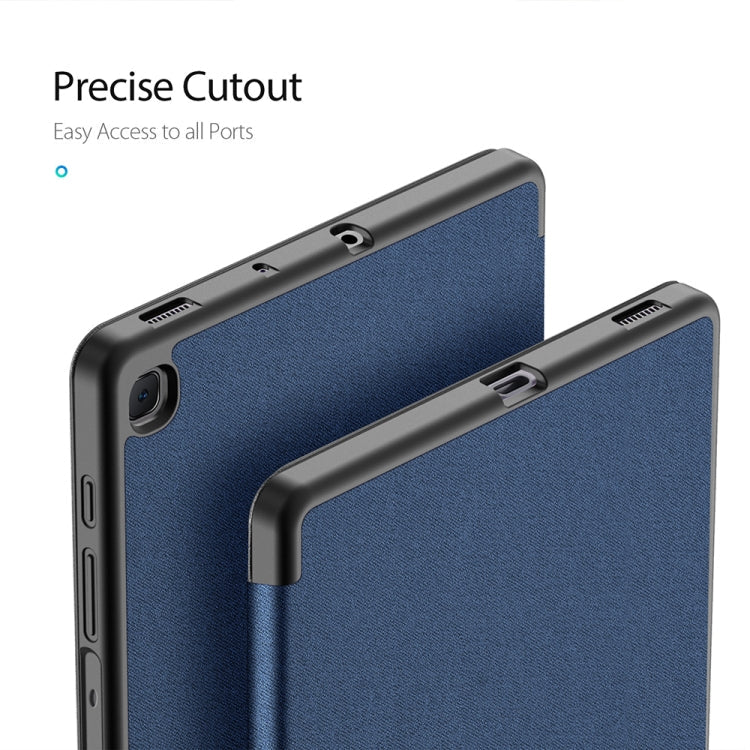 DUX DUCIS Domo Series Horizontal Flip Magnetic PU Leather Case with Three-folding Holder & Pen Slot, For Galaxy Tab S6 Lite 10.4 inch