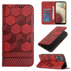 Football Texture Magnetic Leather Flip Phone Case, For Samsung Galaxy A12 5G / M12 / F12, For Samsung Galaxy A13 5G, For Samsung Galaxy A23 5G, For Samsung Galaxy A33 5G For Samsung Galaxy A12 5G M12 F12 Red