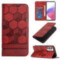 Football Texture Magnetic Leather Flip Phone Case, For Samsung Galaxy A53 5G, For Samsung Galaxy A73 5G, For Samsung Galaxy S20 FE 2022 / S20 FE 5G&4G / S20 Lite / S20 Fan Edition, For Samsung Galaxy S21 5G For Samsung Galaxy A53 5G Red