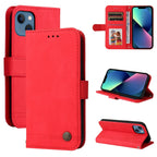 Skin Feel Life Tree Leather Case, For iPhone 14, For iPhone 14 Plus, For iPhone 14 Pro, For iPhone 14 Pro Max For iPhone 14 Red