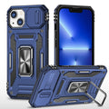 Armor PC + TPU Camera Shield Phone Case, For iPhone 13, For iPhone 13 Pro, For iPhone 13 Pro Max, For iPhone 12 For iPhone 13 Navy Blue