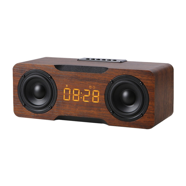 M8C Multifunctional Alarm Clock Bluetooth Speaker – Bluetooth Dark Brown