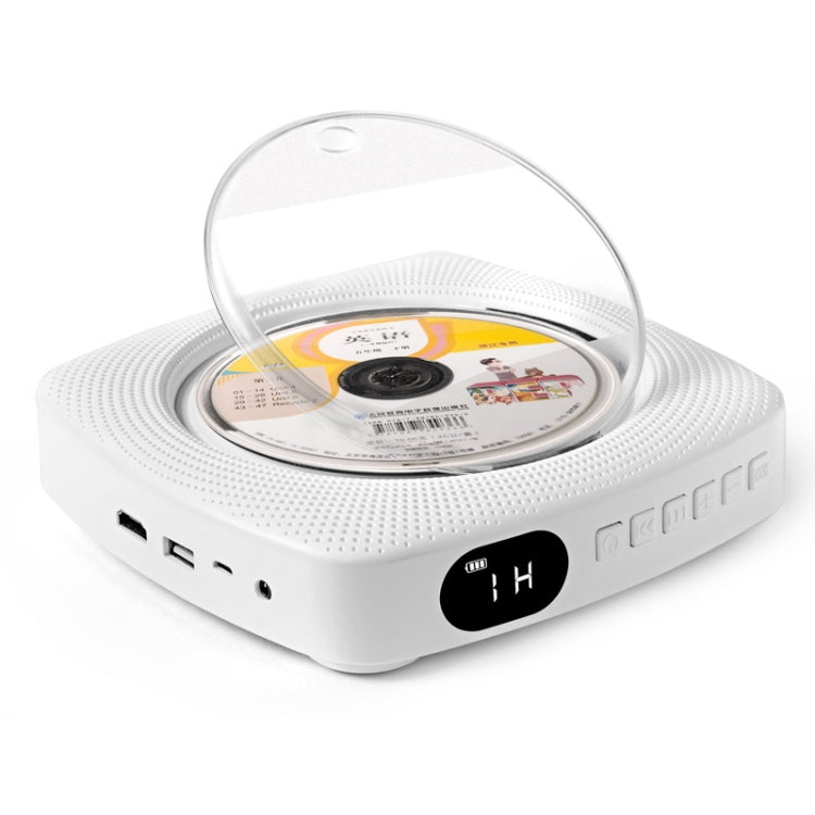 Kecag KC-609 Wall Mounted Home DVD Player Bluetooth CD Player, DVD/CD+Connectable TV + Plug-In Version, CD Version+ Not Connected to TV+ Plug-In Version, CD Version +Not Connected to TV + Charging Version, CD Version +                                 ... CD Version +Not Connected to TV + Charging Version White
