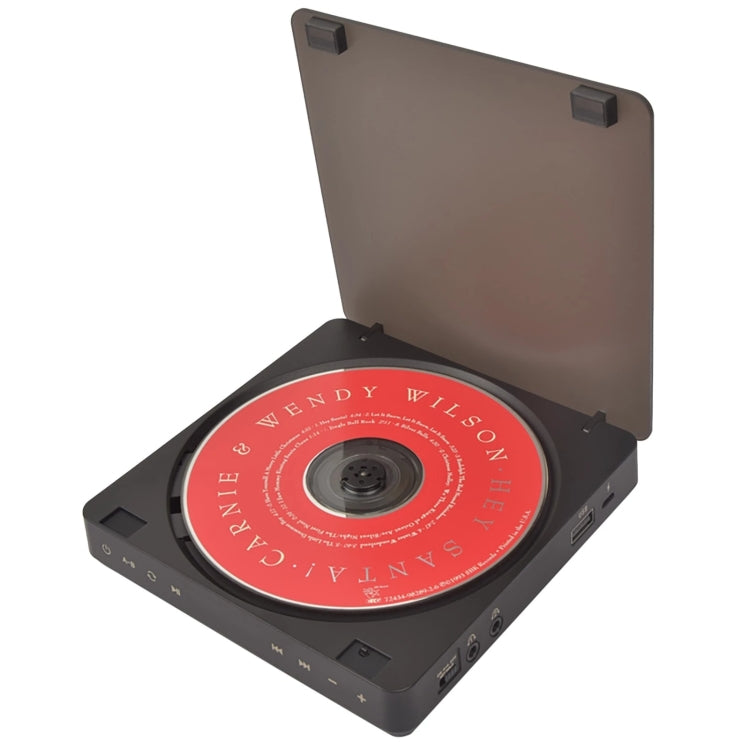 Kecag KC-708 Portable Retro Disc Album CD Player, Disc Album CD Player(Black) Disc Album CD Player(Black)