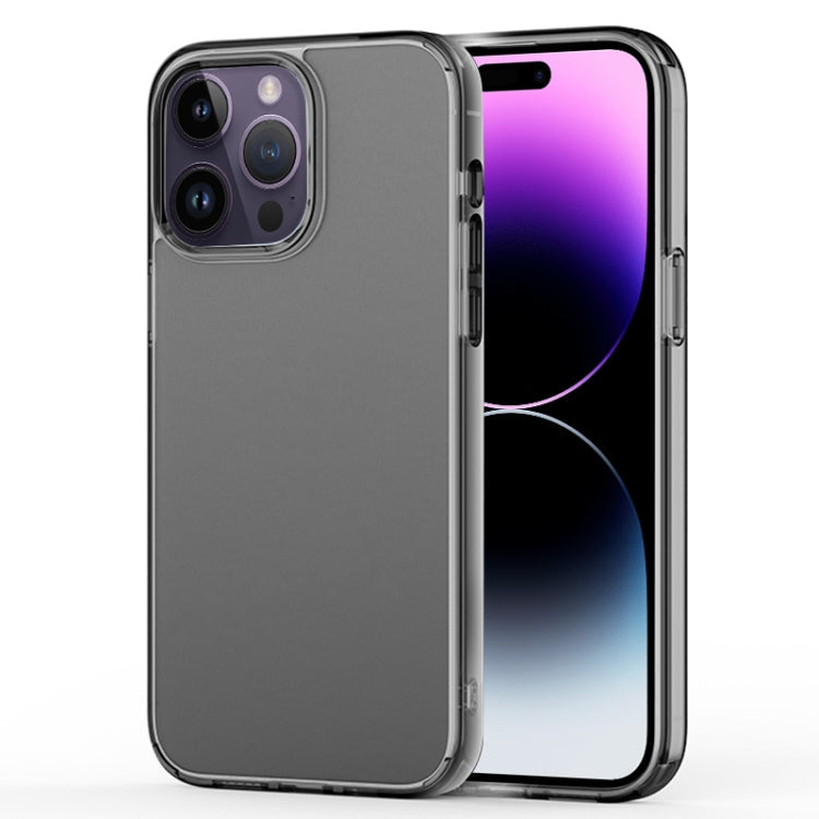 Crystal Clear Frosted Phone Case – TPU, For iPhone 14, For iPhone 14 Plus, For iPhone 14 Pro, For iPhone 14 Pro Max For iPhone 14 Pro Max Transparent Black