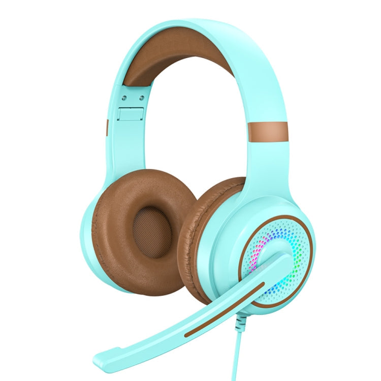 Y20 LED Bass Stereo PC Wired Gaming Headset with Microphone – Durable Build, Easy to Use Blue
