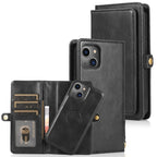 Strong Magnetic Detachable Leather Case, For iPhone 14 Pro Max, For iPhone 14 Pro, For iPhone 14, For iPhone 14 Plus For iPhone 14 Pro Max Black