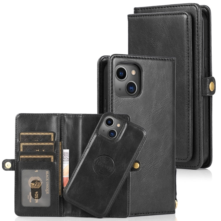 Strong Magnetic Detachable Leather Case, For iPhone 14 Pro Max, For iPhone 14 Pro, For iPhone 14, For iPhone 14 Plus For iPhone 14 Pro Max Black