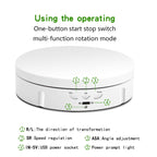 USB Electric Rotating Turntable Display Stand, Load: 10kg, 14.6cm Remote, 14.6cm Remote Mirror