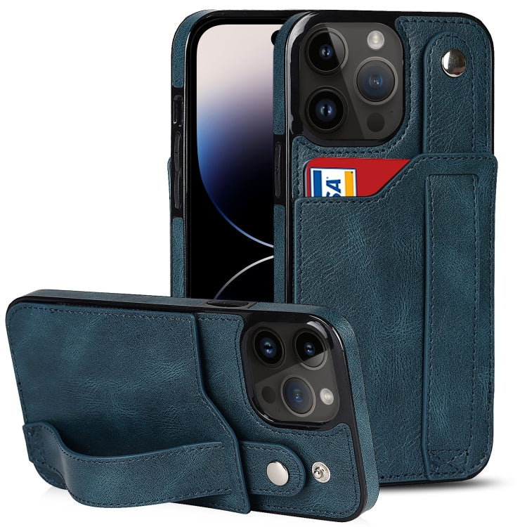Wrist Strap Holder Phone Case, For iPhone 14 Pro Max, For iPhone 14... For iPhone 14 Pro Max Sapphire Blue