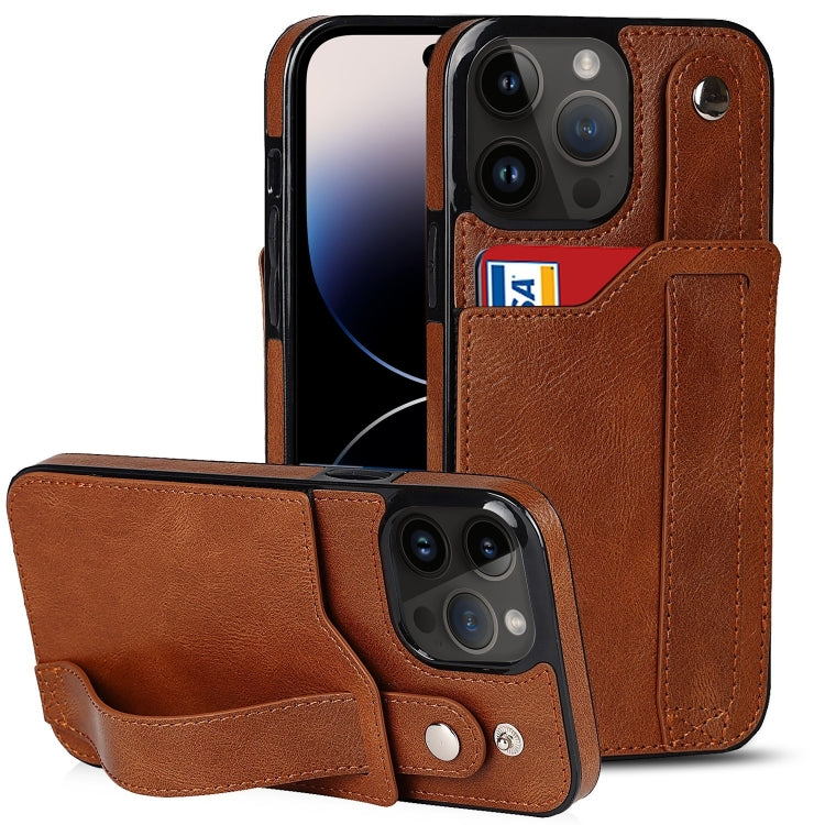 Wrist Strap Holder Phone Case, For iPhone 14 Pro Max, For iPhone 14... For iPhone 14 Pro Max Brown
