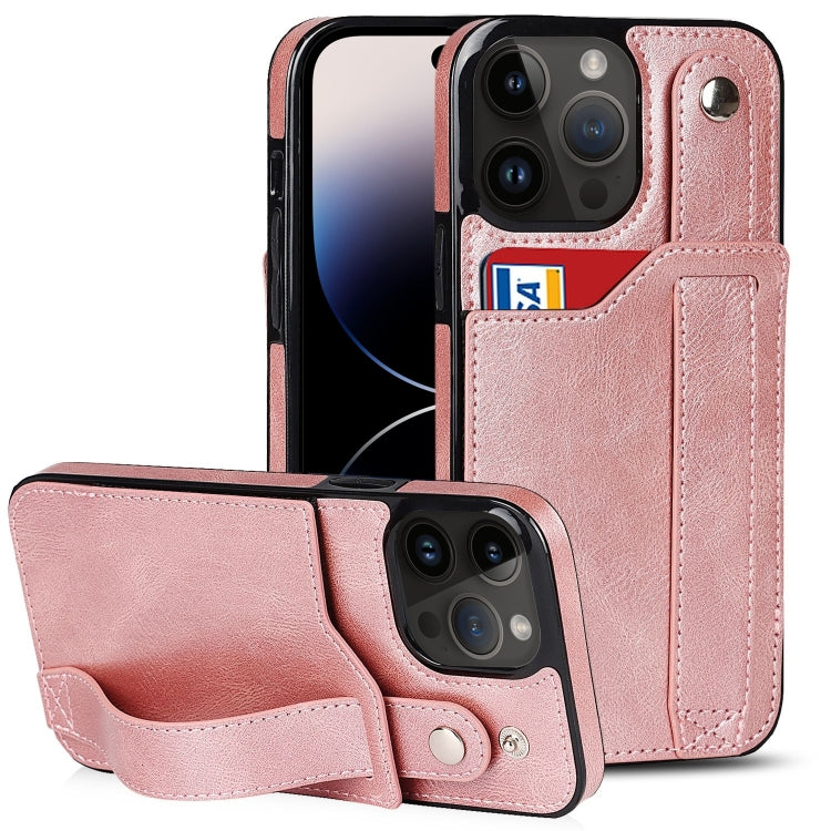 Wrist Strap Holder Phone Case, For iPhone 14 Pro Max, For iPhone 14... For iPhone 14 Pro Rose Gold