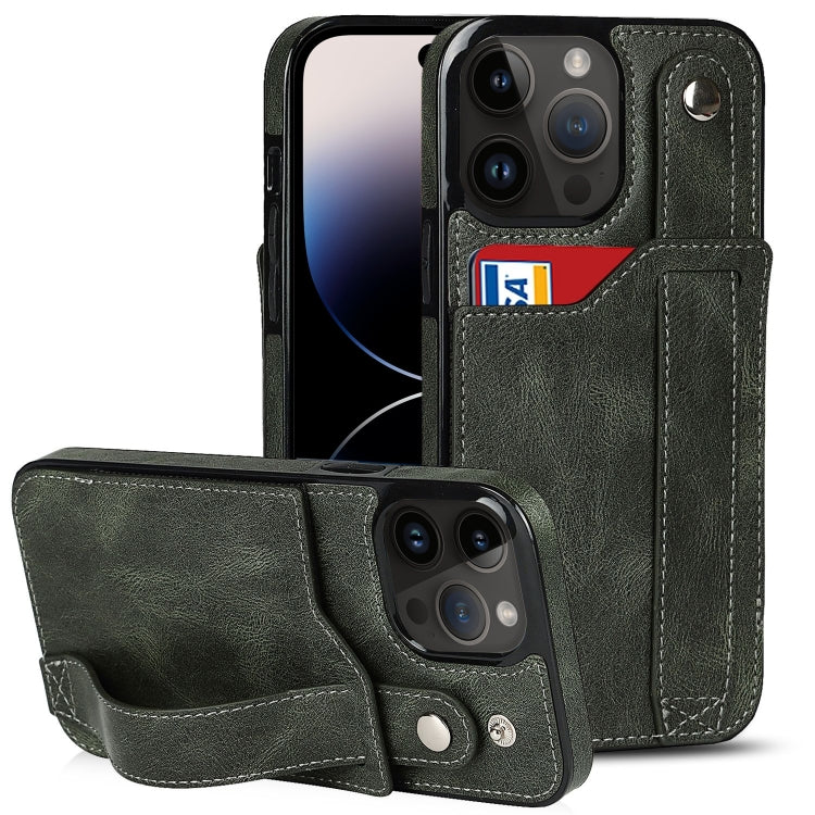Wrist Strap Holder Phone Case, For iPhone 14 Pro Max, For iPhone 14... For iPhone 14 Pro Emerald Green