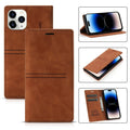 Phone Case – Leather, Magnetic (iPhone 14 Pro Max) For iPhone 14 Pro Max Brown