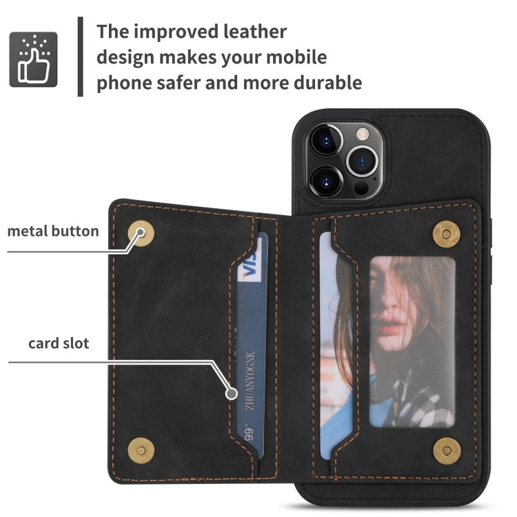 Zipper Card Holder Phone Case, For iPhone 14 Pro Max, For iPhone 14...