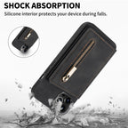 Zipper Card Holder Phone Case, For iPhone 14 Pro Max, For iPhone 14...