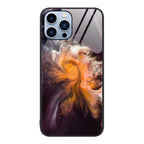 Marble Pattern Glass Protective Phone Case, For iPhone 13 Pro Max, For... For iPhone 13 Pro Max Typhoon