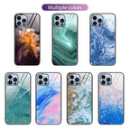 Marble Pattern Glass Protective Phone Case, For iPhone 13 Pro Max, For...