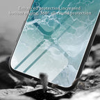 Marble Pattern Glass Protective Phone Case, For iPhone 13 Pro Max, For...