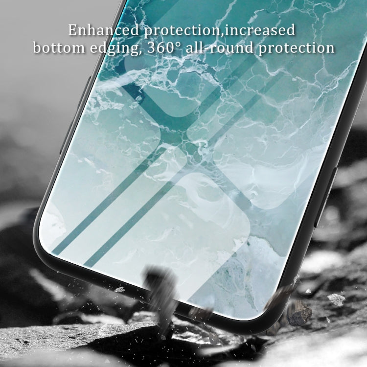 Marble Pattern Glass Protective Phone Case, For iPhone 13 Pro Max, For...