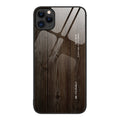 Wood Grain Glass Protective Case, For iPhone 11 Pro Max, For iPhone 13 Pro Max, For iPhone 13 Pro, For iPhone 13 For iPhone 11 Pro Max Black