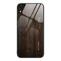 Wood Grain Glass Protective Case, For iPhone XR, For iPhone XS Max, For iPhone 11 Pro, For iPhone 14 Pro Max For iPhone XR Black