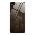Wood Grain Glass Protective Case, For iPhone 7 Plus, For iPhone 11, For iPhone 14 Plus, For iPhone 14 Pro For iPhone 7 Plus Black