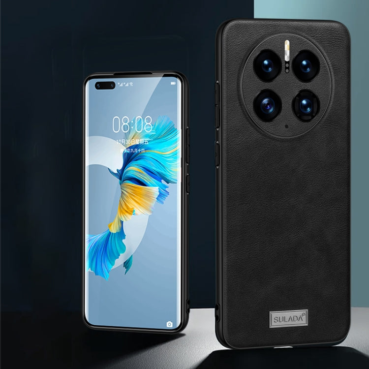 Shockproof TPU + Handmade Leather Protective Phone Case – Shockproof, Leather, TPU, For Huawei Mate 50, For Huawei Mate 50 Pro