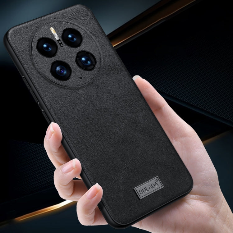 Shockproof TPU + Handmade Leather Protective Phone Case – Shockproof, Leather, TPU, For Huawei Mate 50, For Huawei Mate 50 Pro