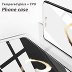 Colorful Painted Glass Phone Case, For iPhone 14 Pro