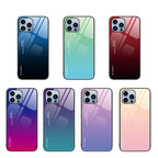 Gradient Color Glass Case, For iPhone 13 Pro, For iPhone 13, For iPhone 14 Plus