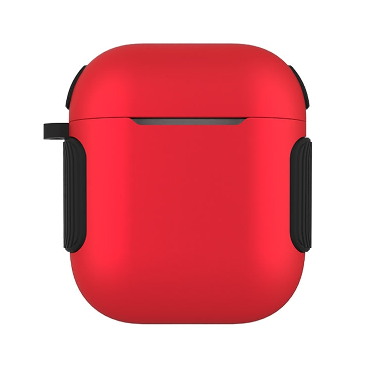 2 in 1 Matte Texture Contrast Color PC + TPU Earphone Case, For AirPods... For AirPods 2 1 Red