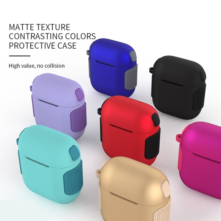 2 in 1 Matte Texture Contrast Color PC + TPU Earphone Case, For AirPods...