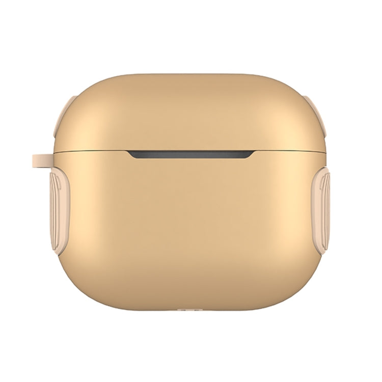 2 in 1 Matte Texture Contrast Color PC + TPU Earphone Case, For AirPods... For AirPods 3 Gold