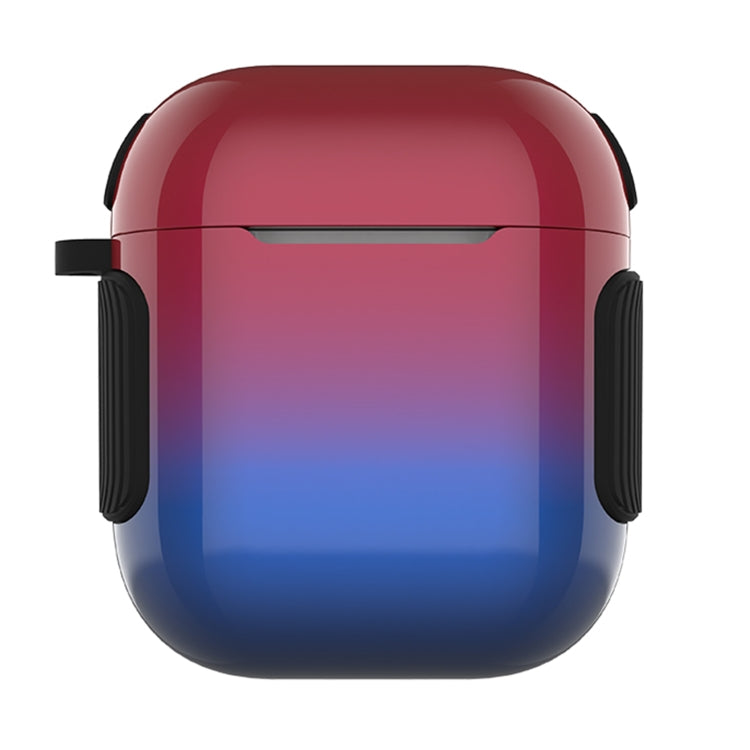 2 in 1 Varnish Colorful PC + TPU Earphone Case, For AirPods 2 / 1, For... For AirPods 2 1 Red+Blue Gradient