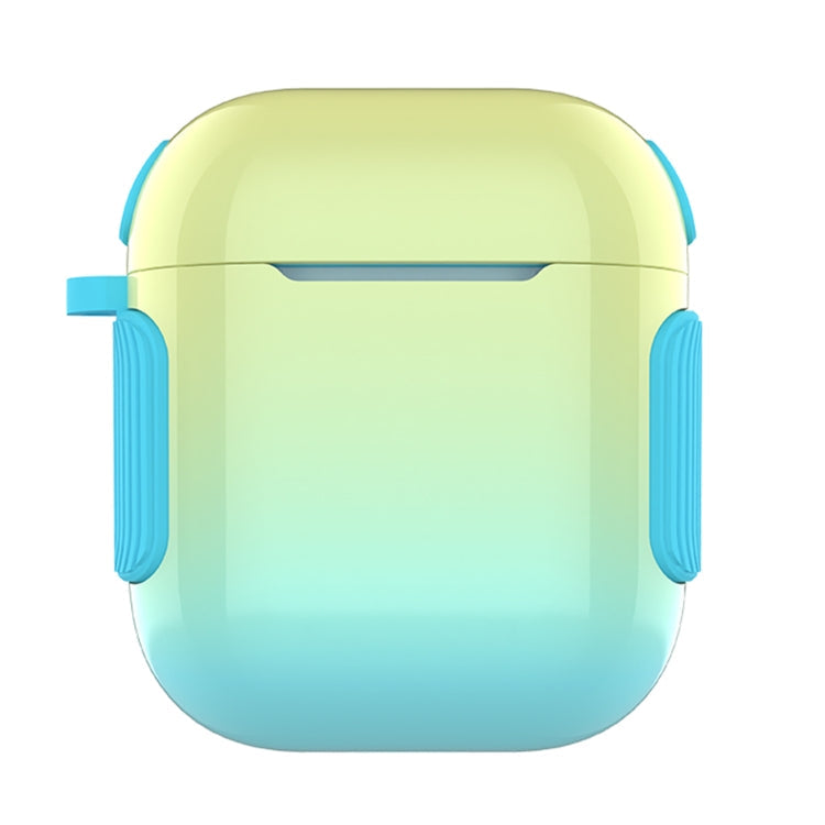 2 in 1 Varnish Colorful PC + TPU Earphone Case, For AirPods 2 / 1, For... For AirPods 2 1 Yellow+Green Gradient