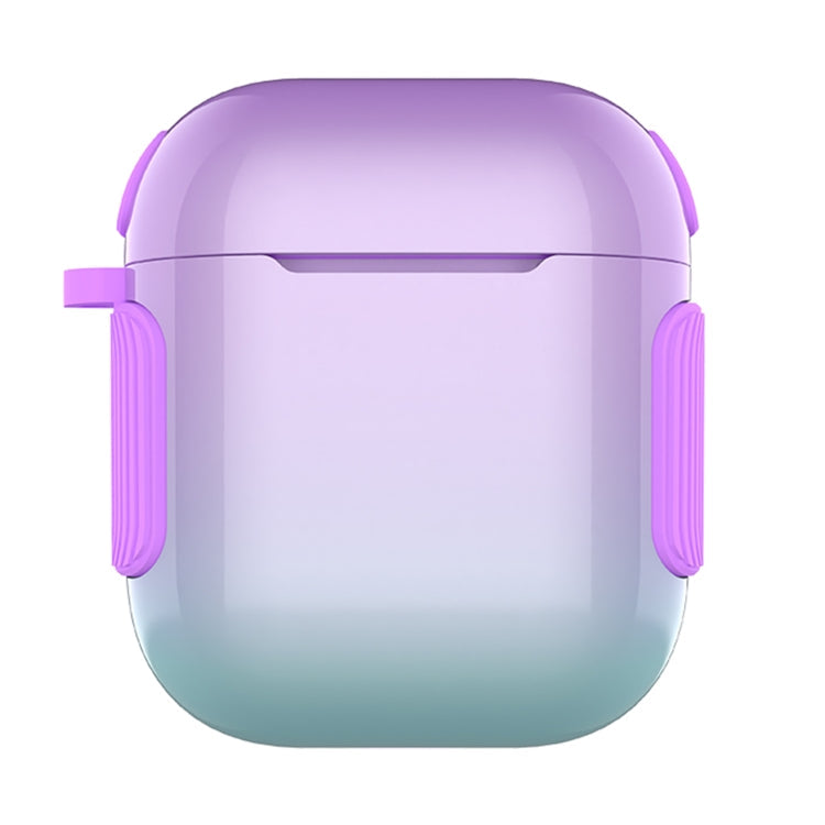 2 in 1 Varnish Colorful PC + TPU Earphone Case, For AirPods 2 / 1, For... For AirPods 2 1 Purple+Blue Gradient