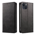 Phone Case – Leather, Magnetic (iPhone 14) #4 For iPhone 14 Black