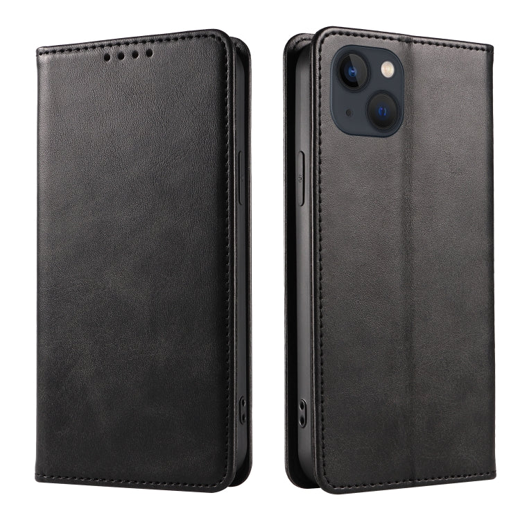 Phone Case – Leather, Magnetic (iPhone 14) #4 For iPhone 14 Black