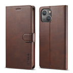 LC.IMEEKE Calf Texture Horizontal Flip Leather Case, For iPhone 14, For iPhone 14 Plus, For iPhone 14 Pro, For iPhone 14 Pro Max For iPhone 14 Brown