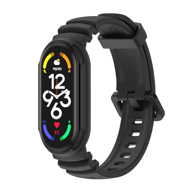 MIJOBS GS Unibody Two-color Watch Band, For Xiaomi Mi Band 7 / 7 NFC For Xiaomi Mi Band 7 7 NFC Black