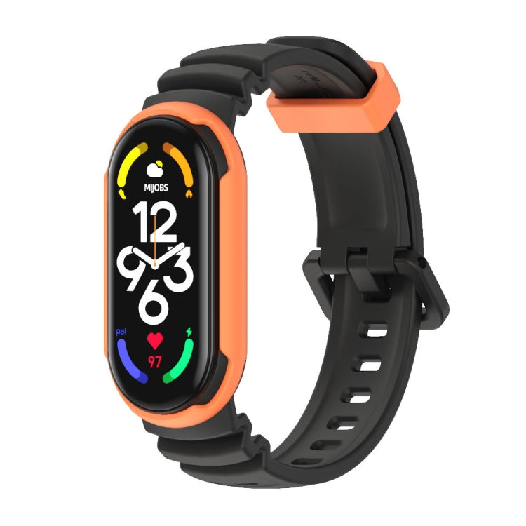 MIJOBS GS Unibody Two-color Watch Band, For Xiaomi Mi Band 7 / 7 NFC For Xiaomi Mi Band 7 7 NFC Black Orange