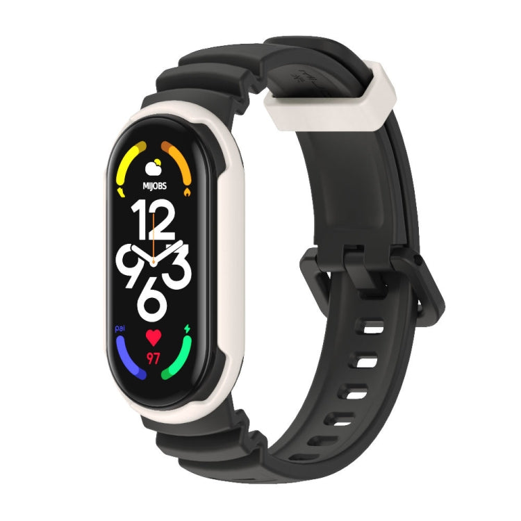 MIJOBS GS Unibody Two-color Watch Band, For Xiaomi Mi Band 7 / 7 NFC For Xiaomi Mi Band 7 7 NFC Black Warm Grey
