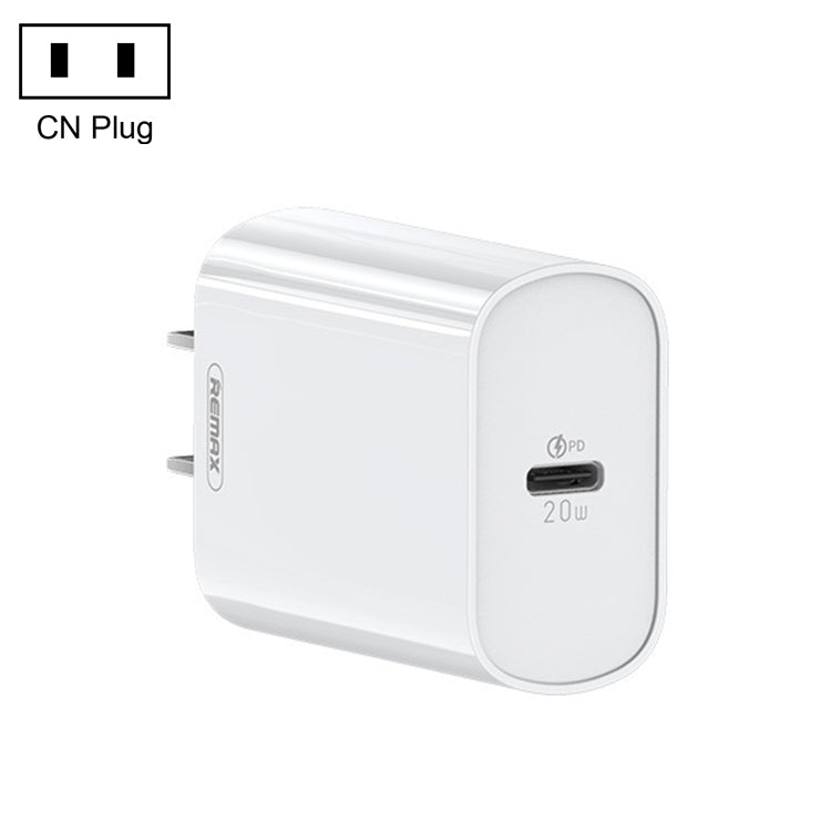 REMAX RP-U70 Jane Series 20W USB-C/Type-C PD Fast Charger, CN Plug, UK Plug, US Plug CN Plug