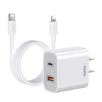REMAX RP-U68 20W USB+USB-C/Type-C Dual Interface Fast Charger Set, CN Plug, EU Plug, UK Plug, US Plug CN Plug